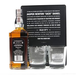 Shop Jack Daniel's Black Label Old No.7 Brand Sour Mash Whiskey with Glasses